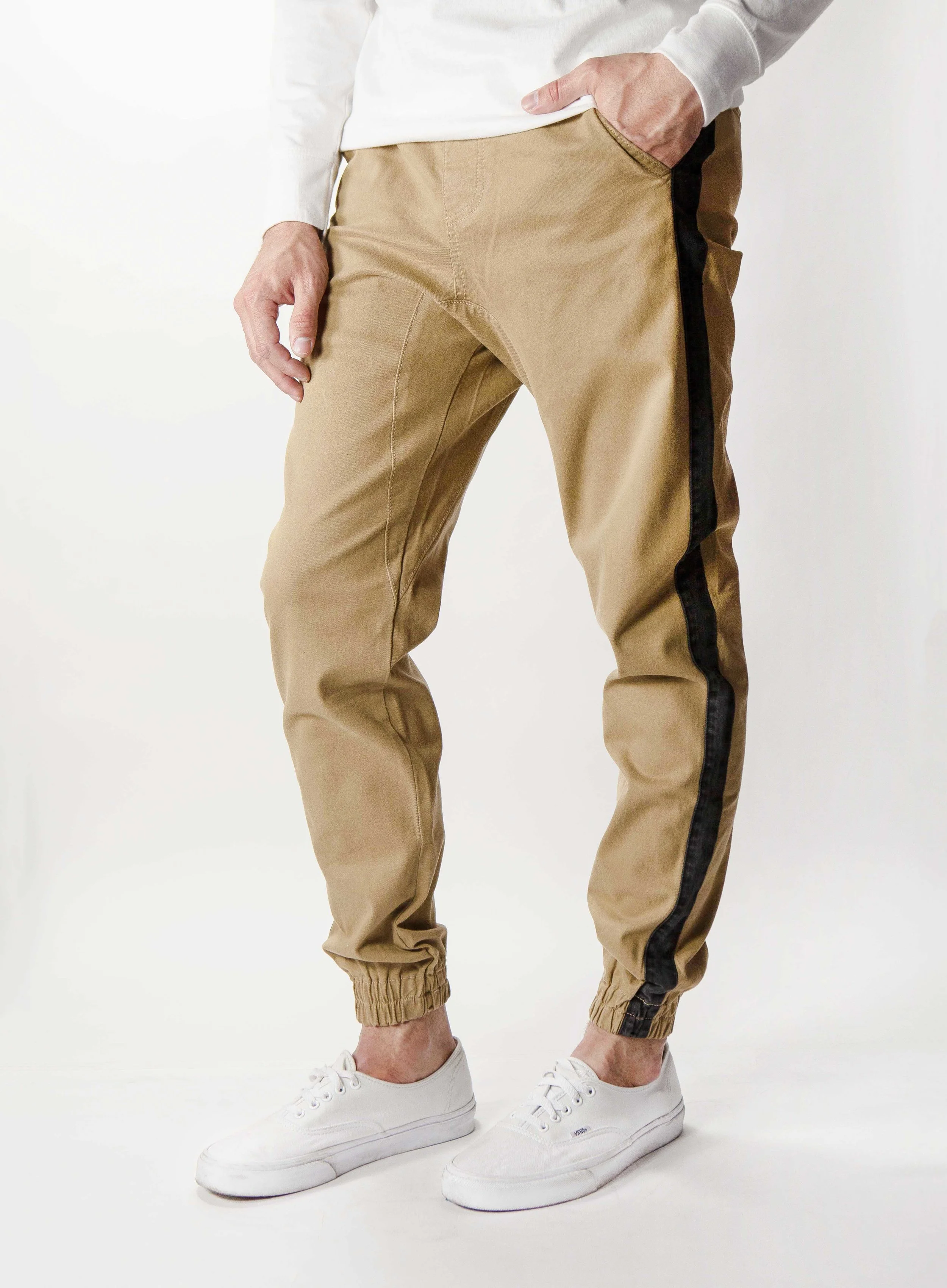 Camel Stripe Jogger Pants Neo Blue